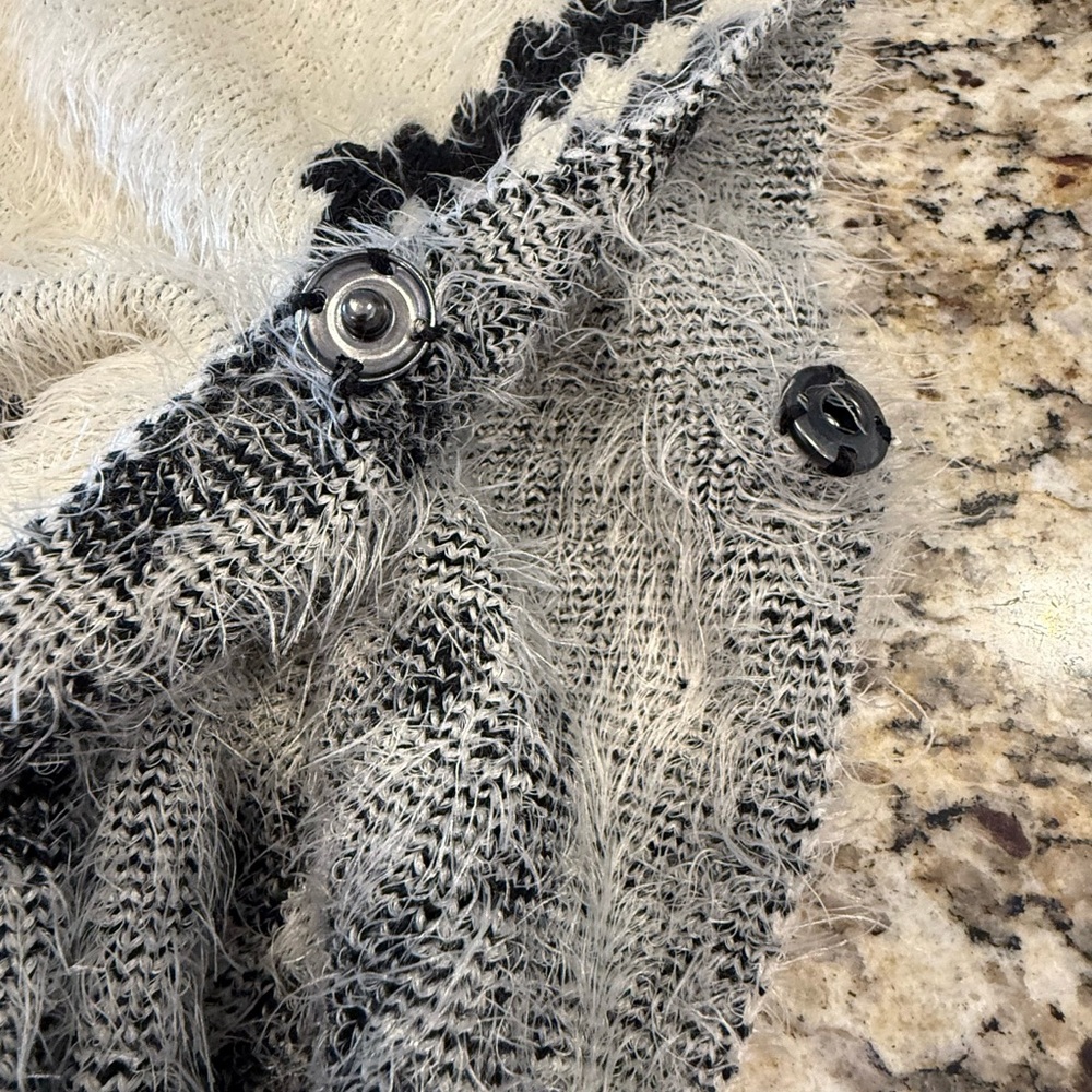 Soft Surroundings long line cardigan faux fur southwestern pattern OS - Picture 5 of 12